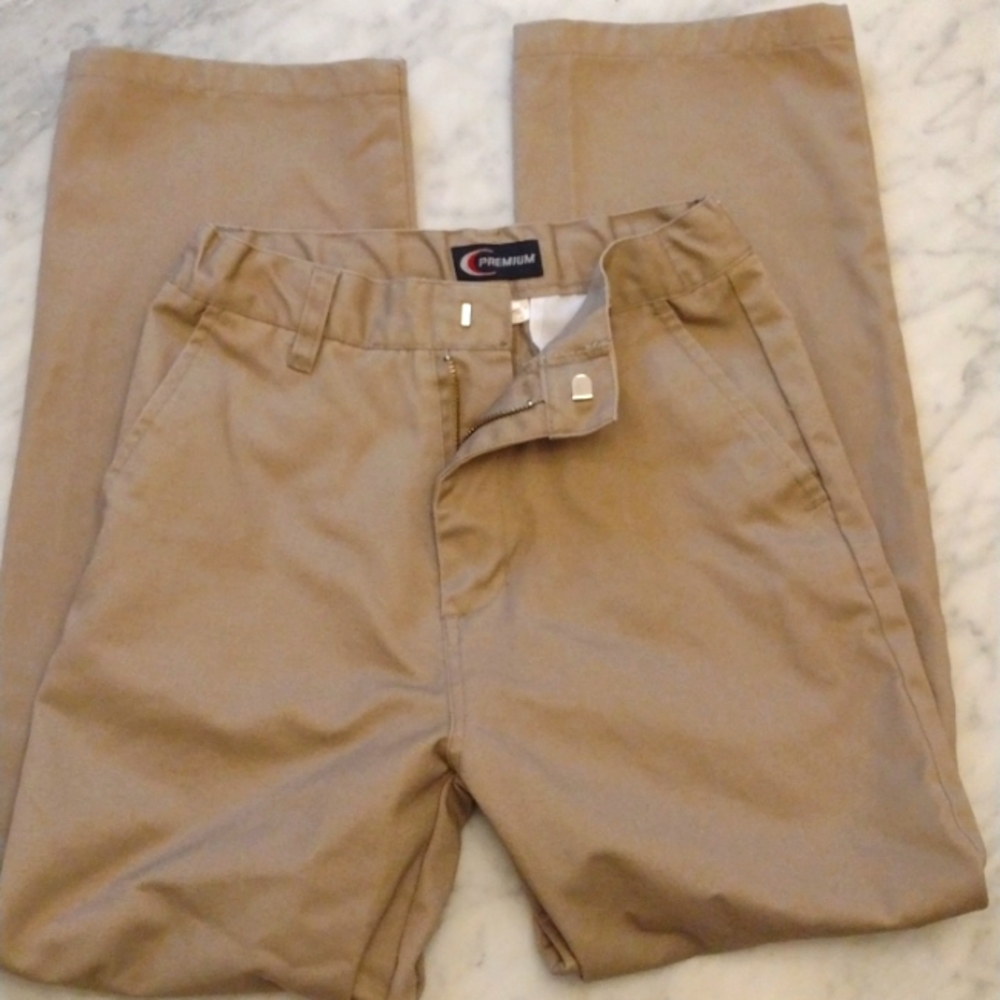 Boys khakis size 12 flat front